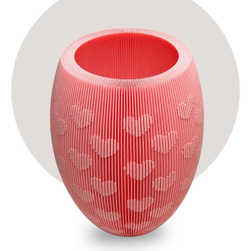 Vaso 3D Decorativo Rosa Bebê 18cm Plantas Quarto Climbr