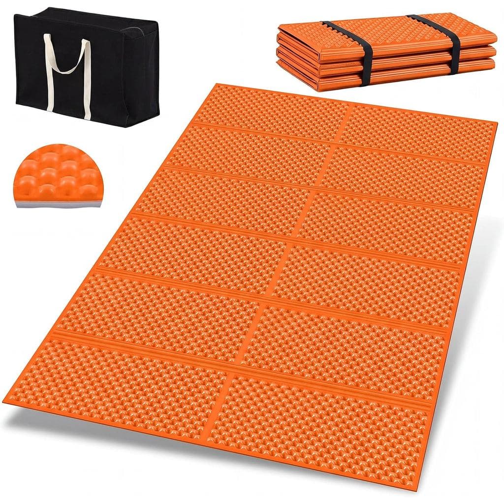 Colchão Duplo AceOrbit de Espuma de Células Fechadas com Bolsa para Camping e Mochilismo, Colchonete Leve, 72 x 45,67 Po