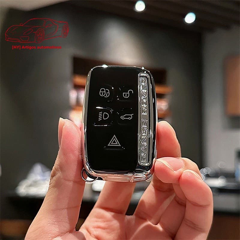 Para Land Rover Range Sport Evoque Freelander Velar Discovery 4 Jaguar XE XJ XF Capa de Chave Remota de Carro em TPU 2