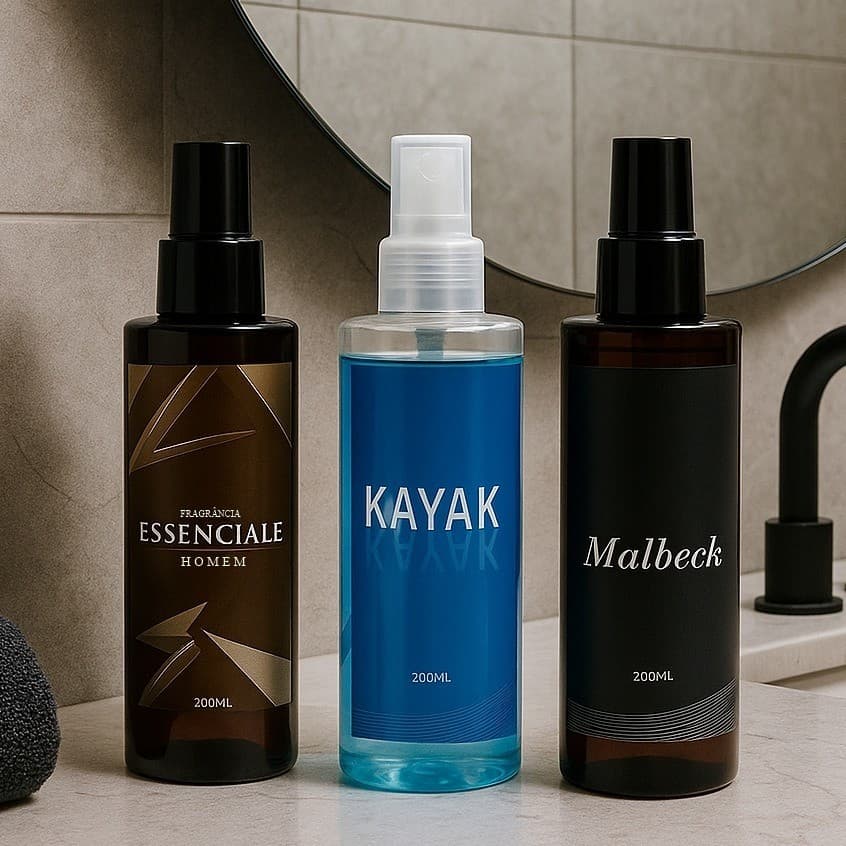 Kit Masculino 3 Body Splash  Essenciale + Kayak + Malbec 200ml