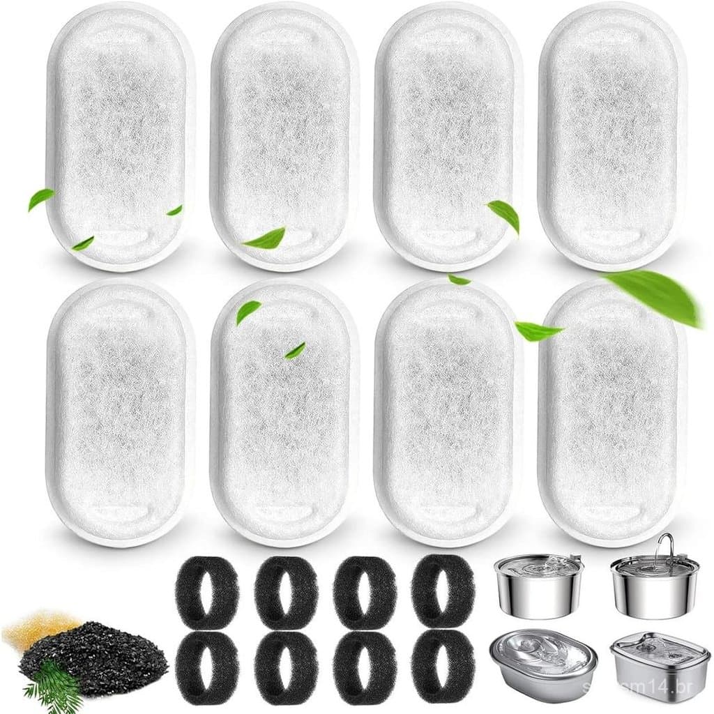 Filtros para Bebedouro de para Dispensador de Água para Animais de Estimação de Aço Inoxidável de 108/3.2L e 67oz/2