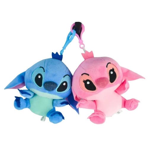 Chaveiro Stitch e Angel - Chaveiro de Pelúcia - 2W9U IMQM