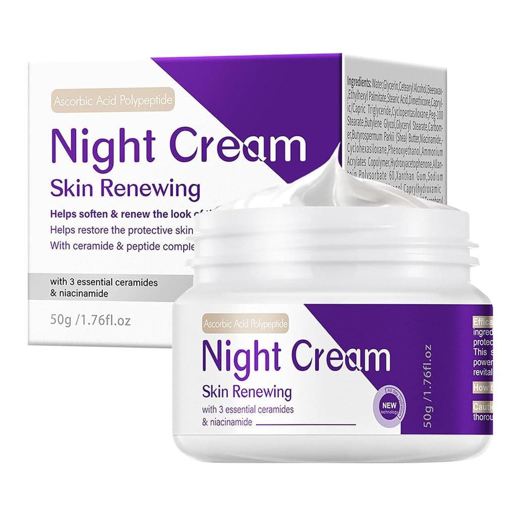 Creme Noturno Rejuvenescedor - Hidratante Facial com Niacinamida, Complexo de Peptídeos e Ácido Hialurônico |   Antienve
