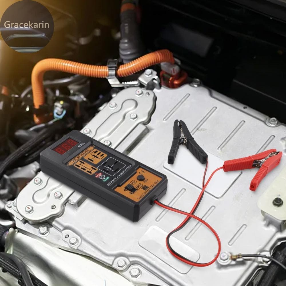 Testador De Relé De Carro Portátil Com Operação De Um Toque Para Relés Automotivos 12V 24V