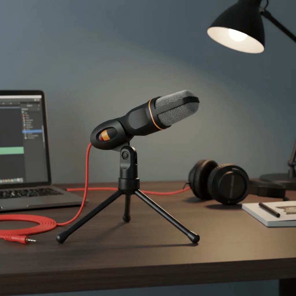 Microfone condensador profissional USB P2 com tripé de estúdio, para PC, Streaming, Podcast e gravações em estúdio