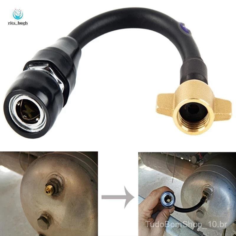 Conector de Entrada de Ar para Tanque de Caminhão, Tubo de Conexão para Sopro de Poeira em Reboque