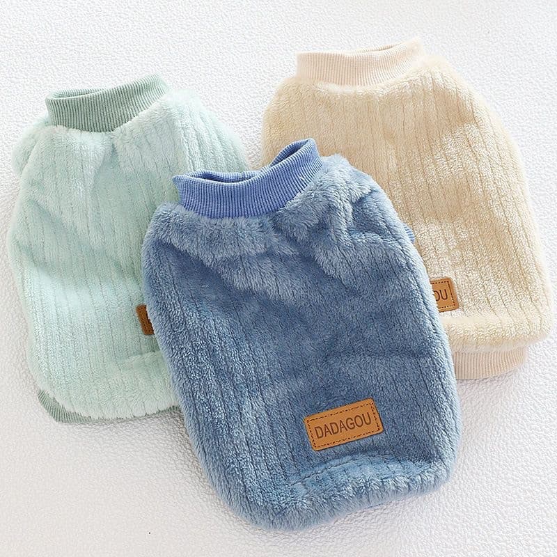 Roupas De Flanela WZEK Para Cães Pequenos , Suéter Quente Animais De Estimação De Inverno , Macio Filhotes E Chi