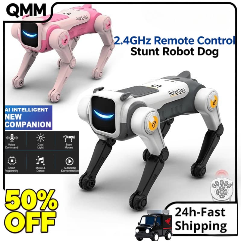 mart Cantando Dança Robô Cão De Estimação 2.4Ghz Controle Remoto Dublê RC Brinquedo Presente Eletrônico