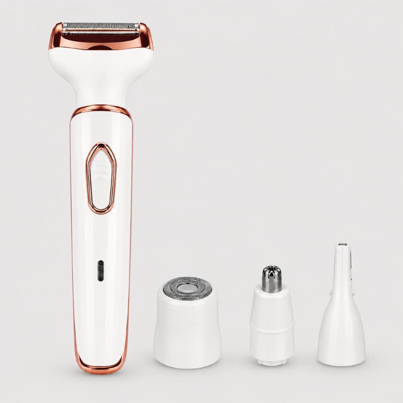 Depilador  Elétrico Recarregável USB 4 em 1 Removedor de Pelos Facial e Corporal