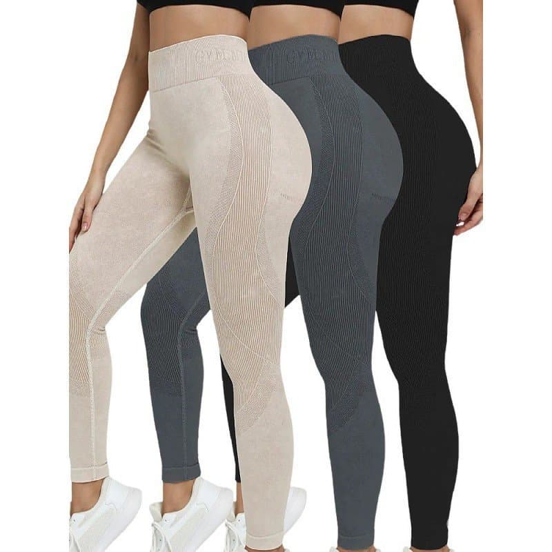 Cintura alta elástica magro apertado bunda elevador sem costura calças de Yoga Pilates treinamento calças de Fitness gin