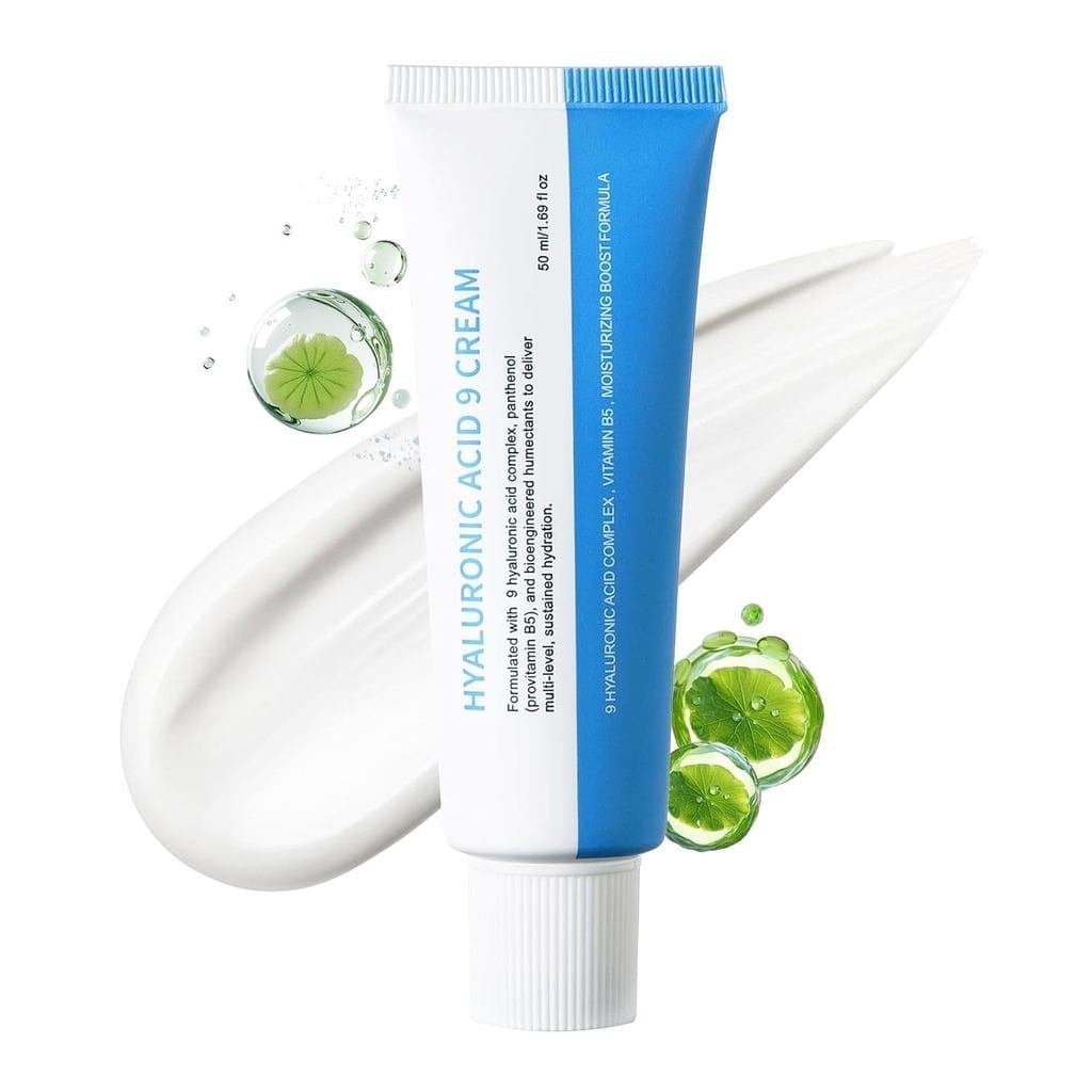Hidratante Facial Diário, Creme de Ácido Hialurônico com Centella Asiática e Vitamina B5 para Acalmar a Pele, Textura Le