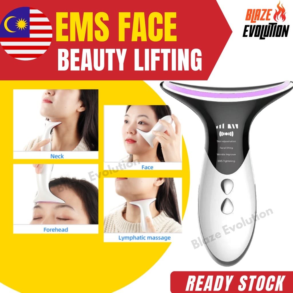 EMS Home Beauty Instrument Pescoço Cuidados Faciais LED Introdutor IPL De Luz Reduz Queixo Duplo