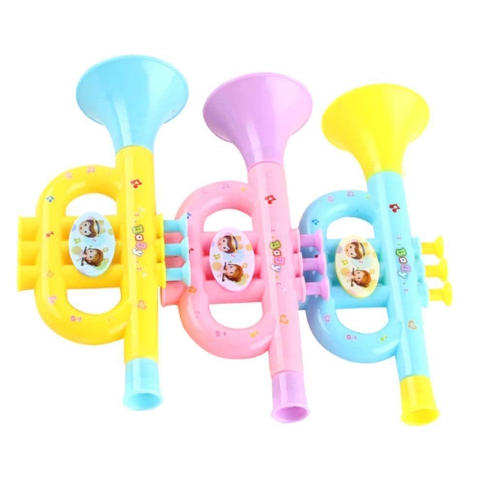 Crianças Trompete Dos Desenhos Animados Cor Aleatória Instrumento De Simulação Infantil Jogando Instrumentos Musicais Br