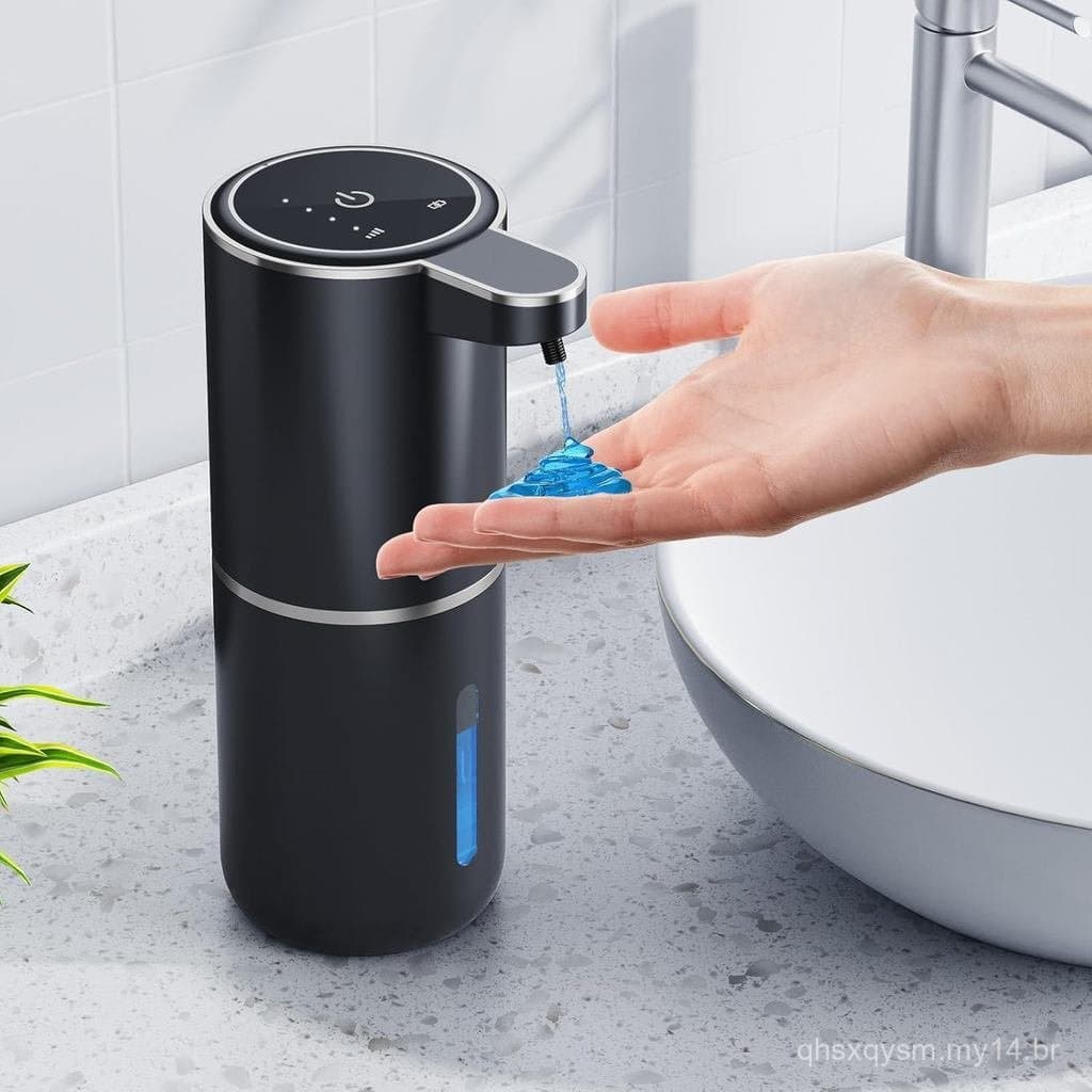 Dispensador Automático de Sabão Líquido, 12,8 oz/380 ml, Dispensador de Sabão Sem Toque Montado na Parede com Sensor, 4