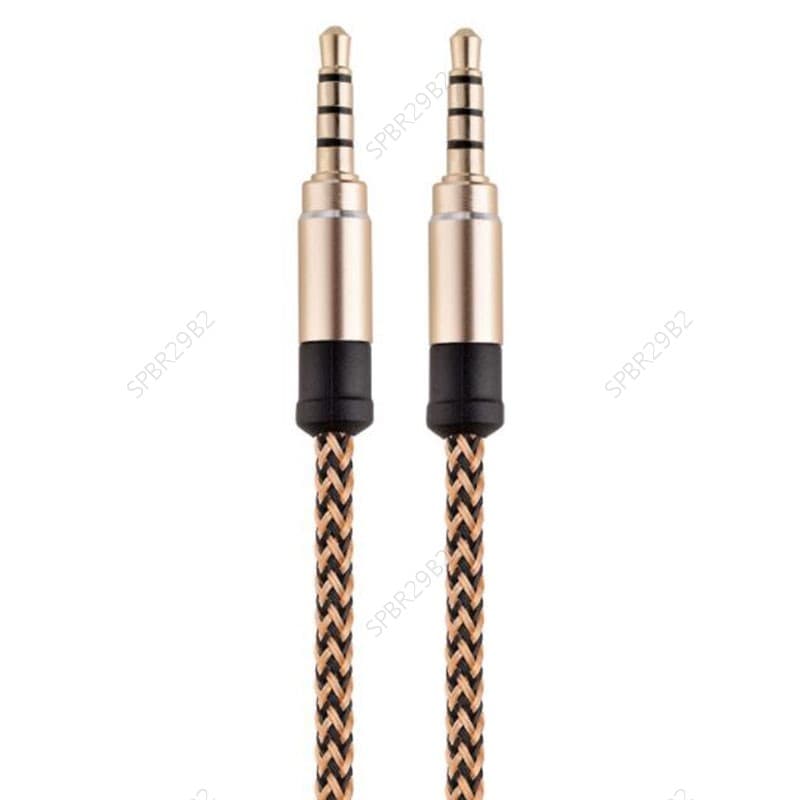 1.5m 3M 3.5mm Áudio Macho Para AUX Jack Alto-Falante Conector Cabo Estéreo 4 Pólos MP3 Fio Do Carro De Fone De Ouvido BR