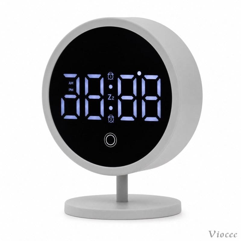[Viocee] Despertador Digital Relógio Fino Com Suporte Compacto Minimalista Para Estudantes , Mesa De Cabeceira