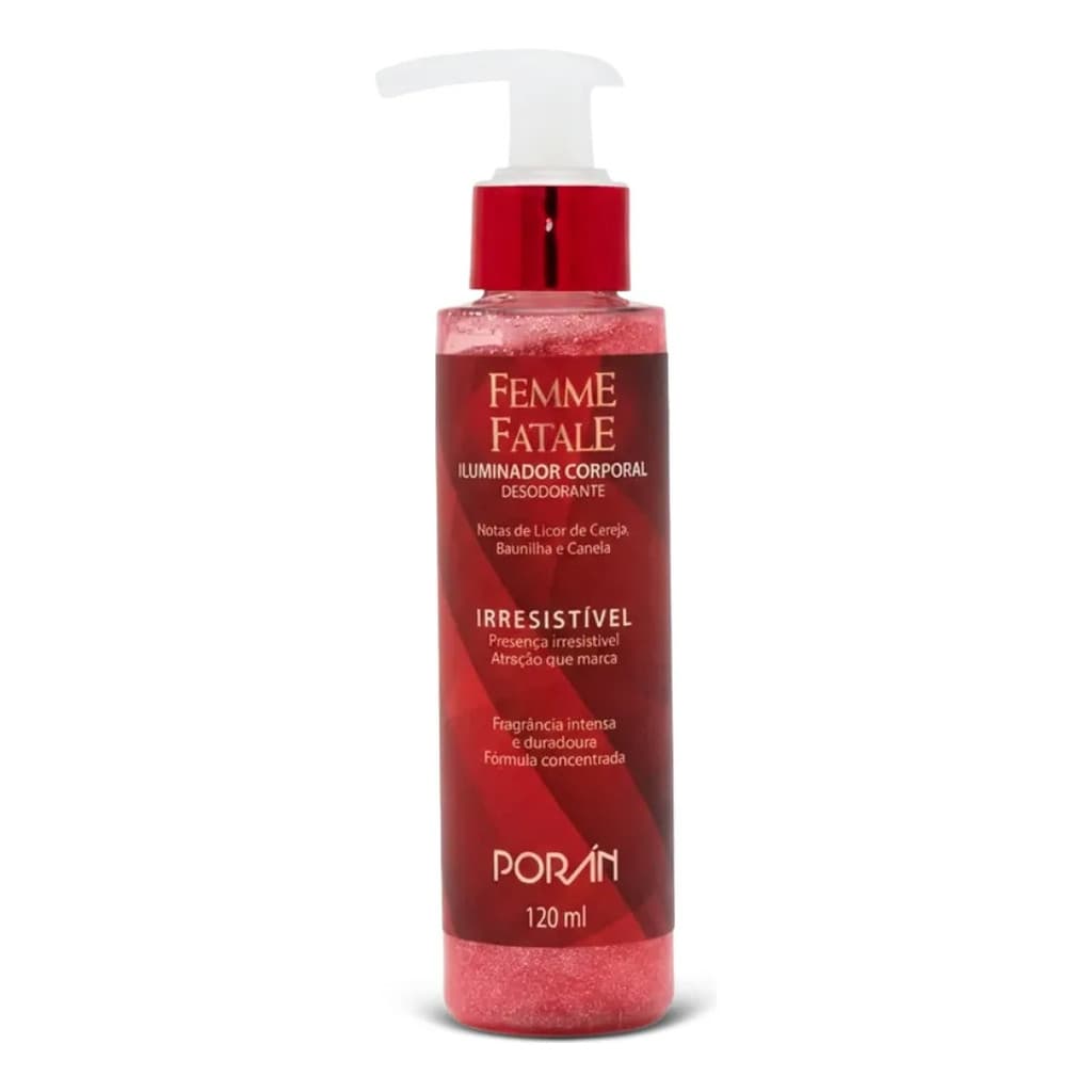 Pós Banho Femme Fatale Irresistível Poran - Licor De Cereja Iluminador