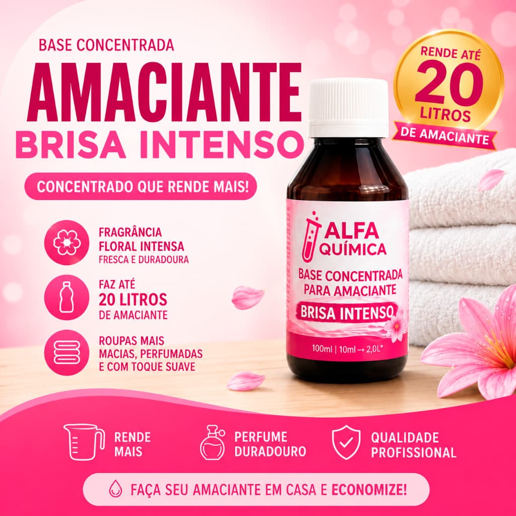 Amaciante de Roupas Rende 20 litros Brisa Intenso