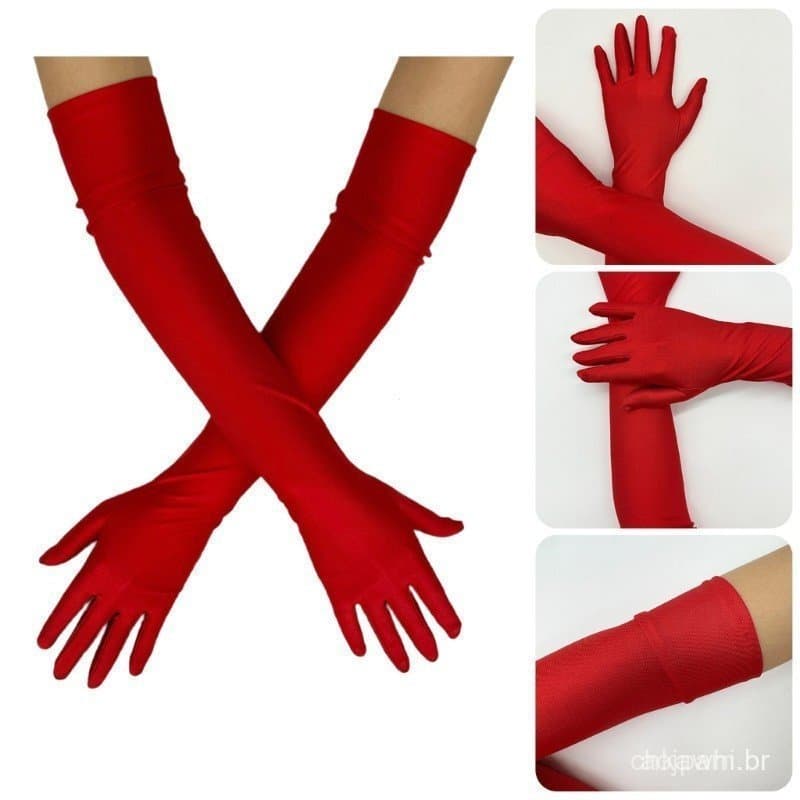 AA * Luvas de Fantasia Estilo Anos 1920, Adequadas para Banquetes Noturnos, Casamentos, Ocasiões Formais de Noivas, Luva