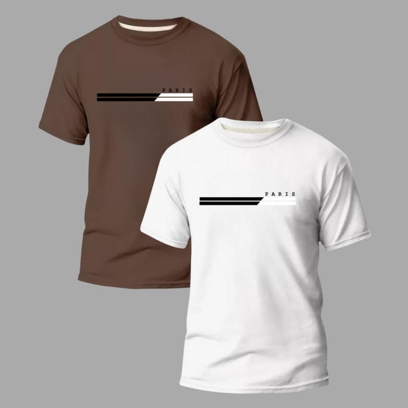 Kit 2 Camisetas Masculina Estampada Camisa 100% Algodão Fio 30.1 Verão