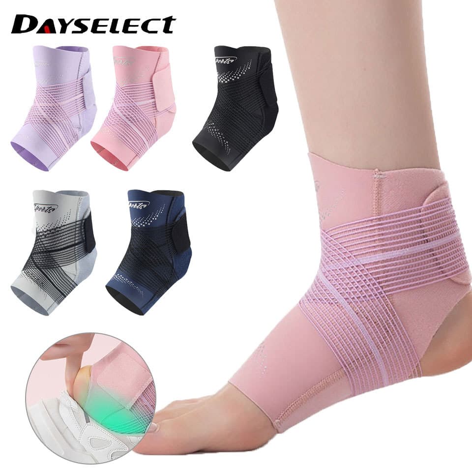 DAYSELECT 1 Peça De Suporte Para Tornozelo Esportivo Ajustável , Prevenção De Entorses , Envoltório Elástico , Cinta De