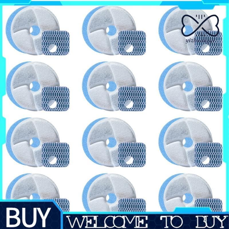Filtro De Fonte De Água Para Gatos , 12 Peças , Quadrados De Aço Inoxidável , Substituição Automática De Animais De Esti