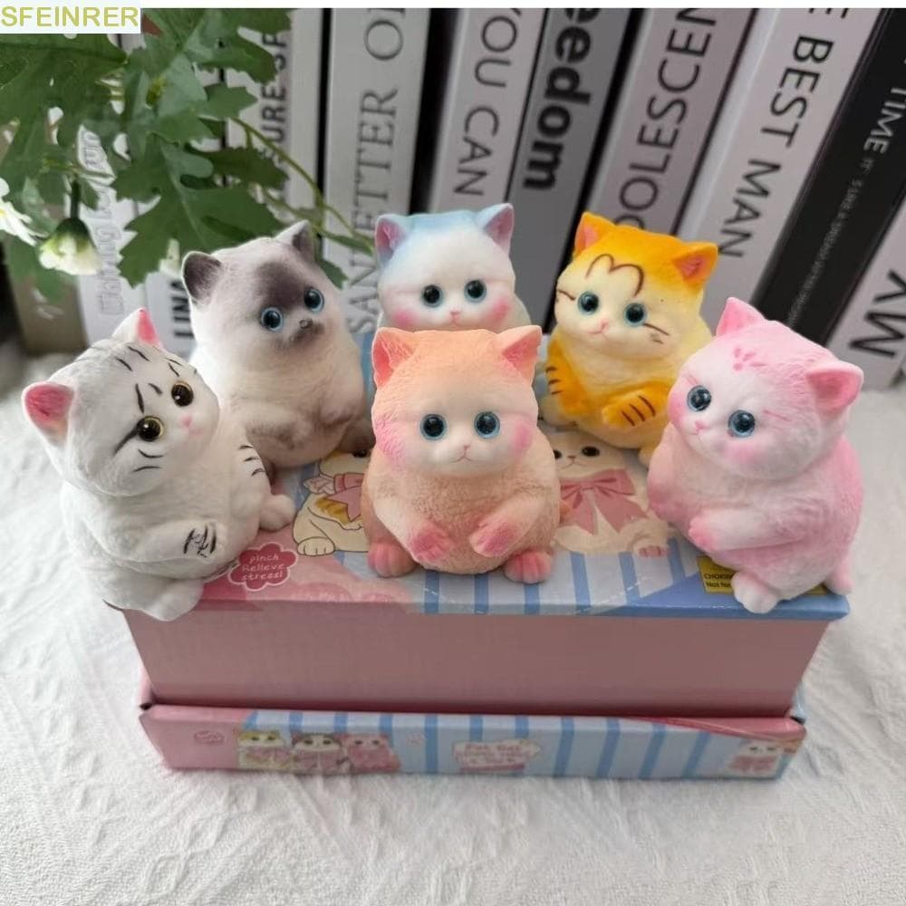 Brinquedo Mole Para Gato SFEINRER , De Apertar Com Superfície Flocada De Recuperação Lenta Realista Beliscar Fofo