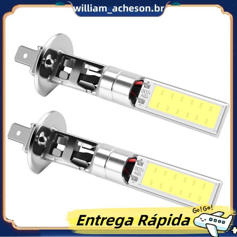 2X H1 Xenon Branco 6000K 7.5W COB LED SMD DRL Condução Farol De Nevoeiro Lâmpada De Cabeça