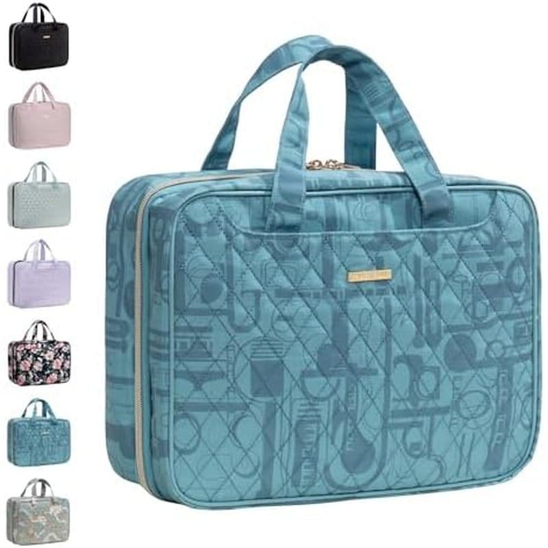 Bolsa De Higiene Pessoal Para Viagem Everfun Com Gancho Suspenso E Compartimentos Úmidos/Secos À Prova De Vazamentos , O