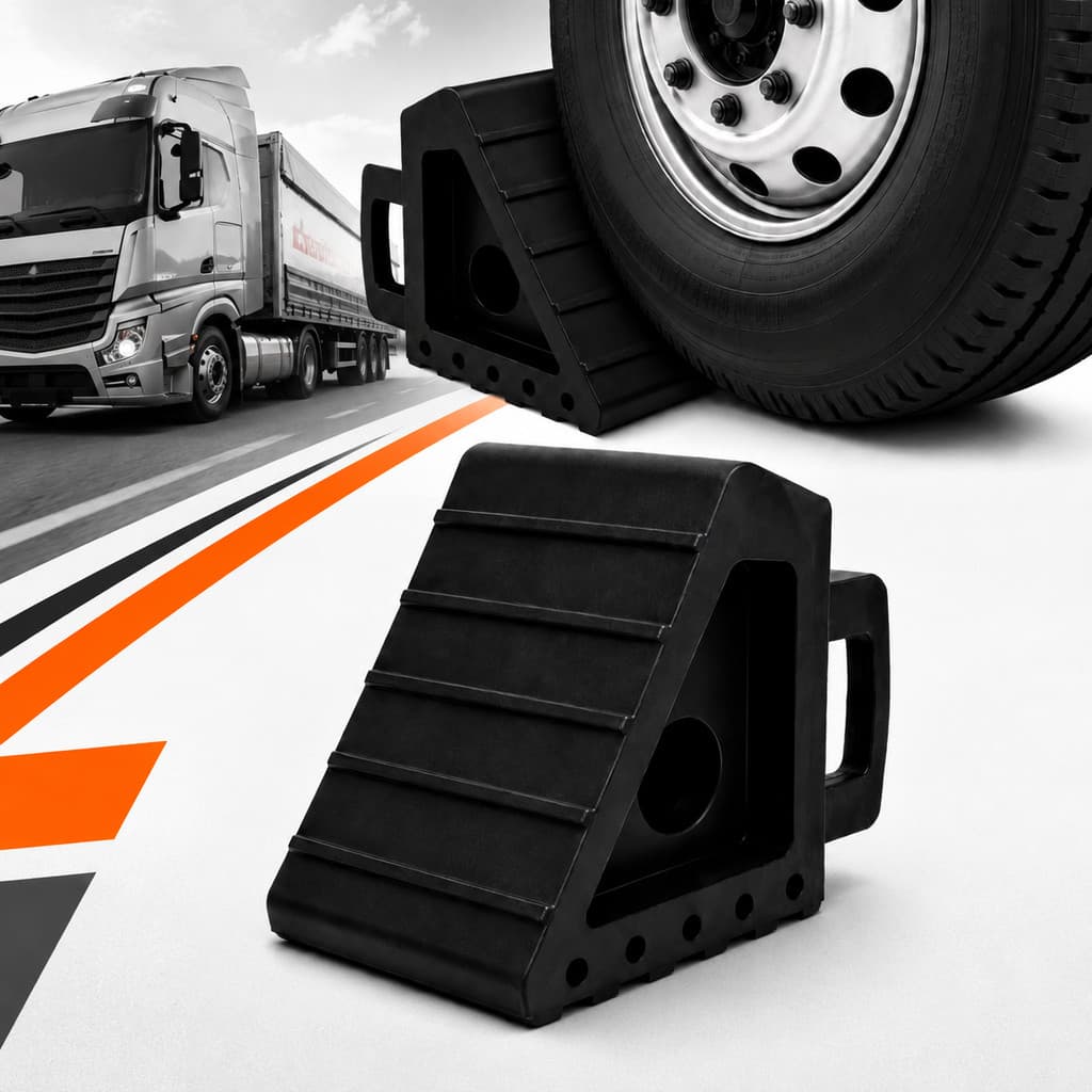 Calço De Roda Borracha Maciça NBR 9735 Universal Caminhão Carreta Caminhonete Automotivo