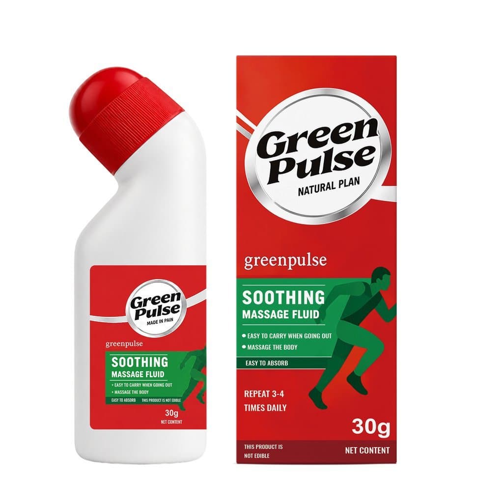 2 Unidades de Fluido de Massagem Calmante à Base de Plantas Green Pulse, Loção Corporal em Roll-On de Rápida Abs