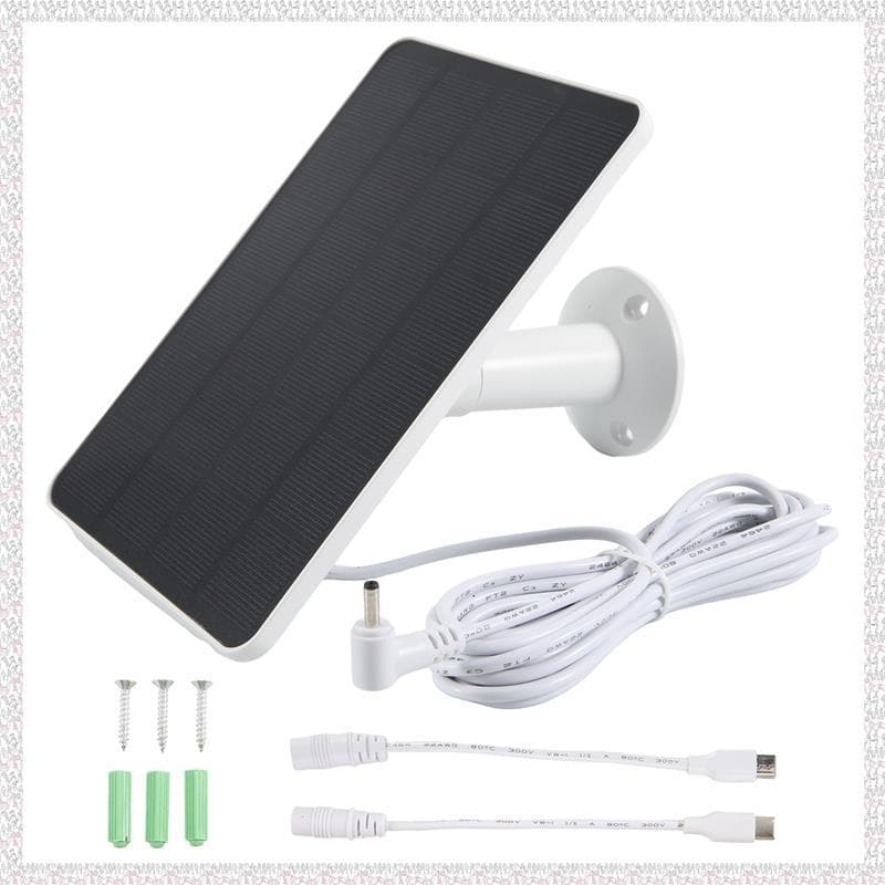 (Otgl) Painel Solar Para Câmera De Segurança Externa , Carregador De Painéis Solares À Prova D'água De 5 W Ring Spotligh