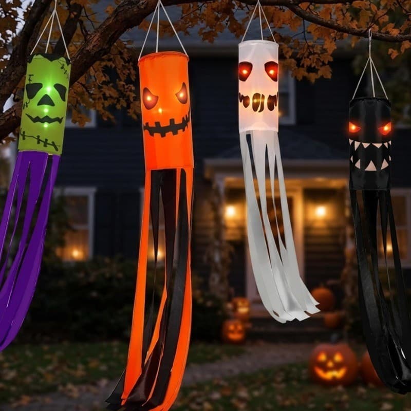 [Decoração De Halloween] Bandeira Suspensa-Banner Interno E Externo-Ornamento De Janelas De Parede De Portas-Adereços De