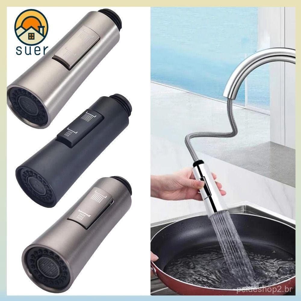 Adaptador De Torneira SUEBR , Cabeça De Plástico Ajustável , Substituição Tipo Pull-out Anti-Respingo Universal