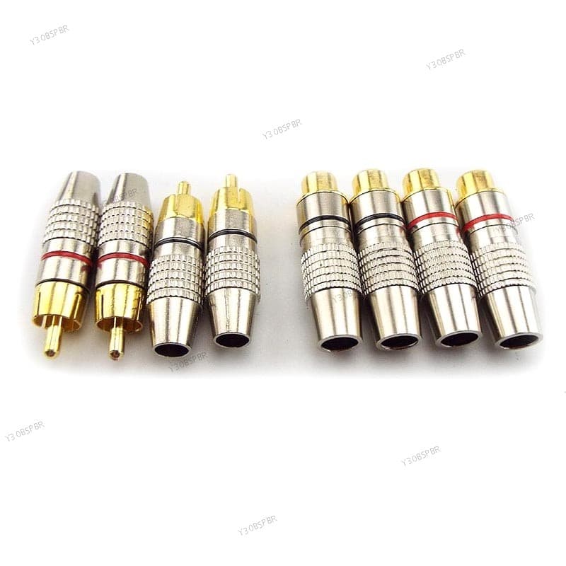 rca Macho Ou Fêmea Jack Plug Para Conector Banhado A Ouro Conversor De Áudio E Vídeo Cabo Coaxial De Solda @ trinta