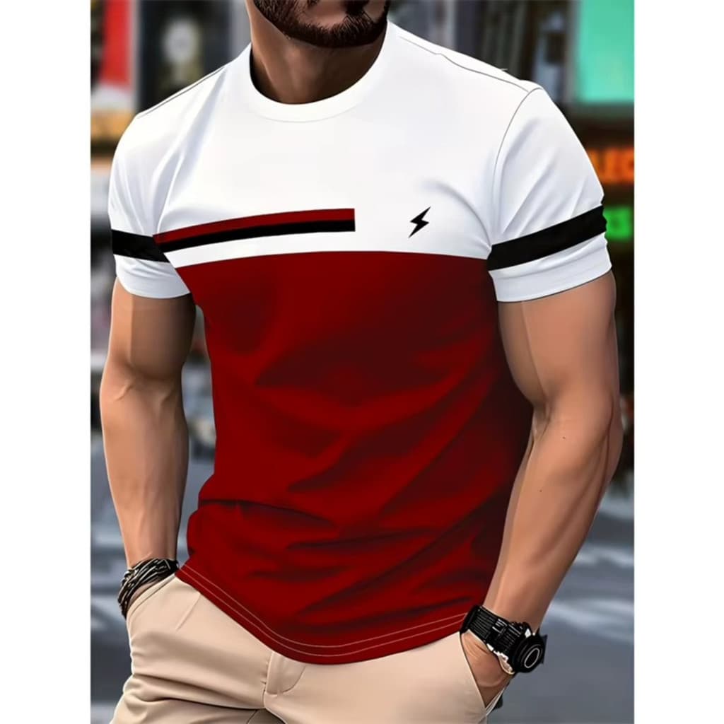 Camiseta Unissex Estampa Casual – Manga Curta em Poliéster | Confortável e Respirável