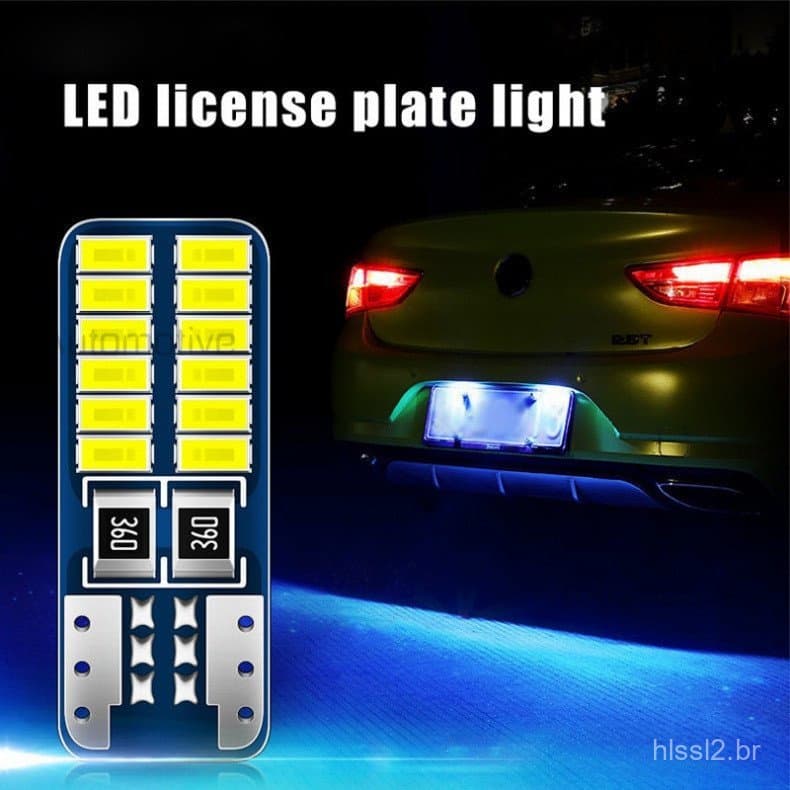 2PCS Lâmpadas LED T10 W5W 168 194 6000K Brancas para Sinalização, Luz de Leitura, Luz de Placa de Licença, Luzes Interna