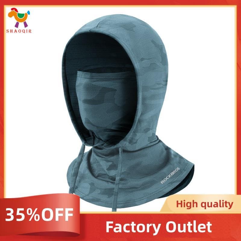 Proteção Solar De Seda Gelo Ciclismo Capa Facial Completa Máscara Resfriamento Pescoço Gaiter Rosto Respirável Para Moto