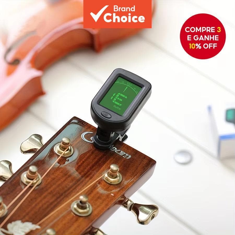 Miwayer Afinador Digital com Presilha e Bateria – Afinador Rotativo para Violão, Ukulele, Violino e Baixo
