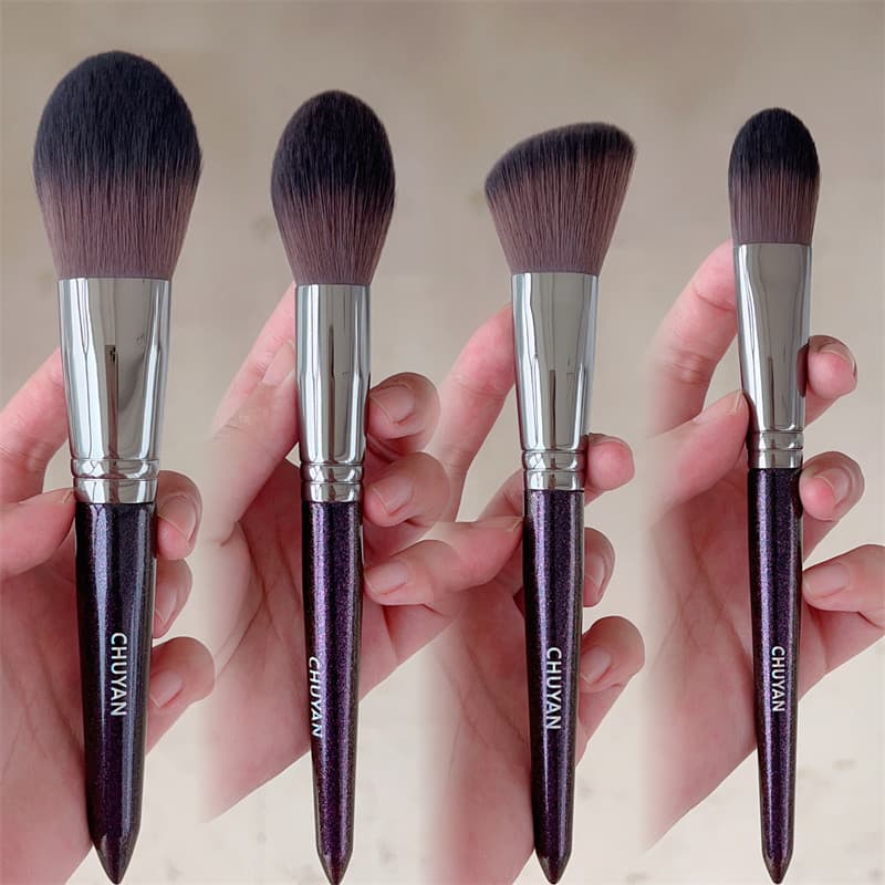 Lã de nanofibra Super macia!Pincel de pó solto Extra grande Pincel de pó solto de Blush de chama Pincel de contor