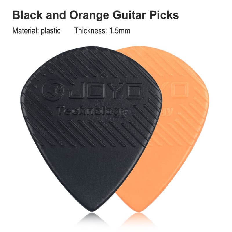 100 Peças Palheta De Guitarra JOYO " Nunca Give Up Dreams " 1.5 Mm De Espessura Preto/Laranja Palhetas