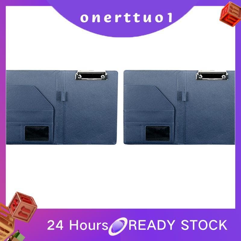 2X A5 Saco De Documentos Pasta De Arquivo Prancheta Material Escolar Financeiro De Negócios (Azul)