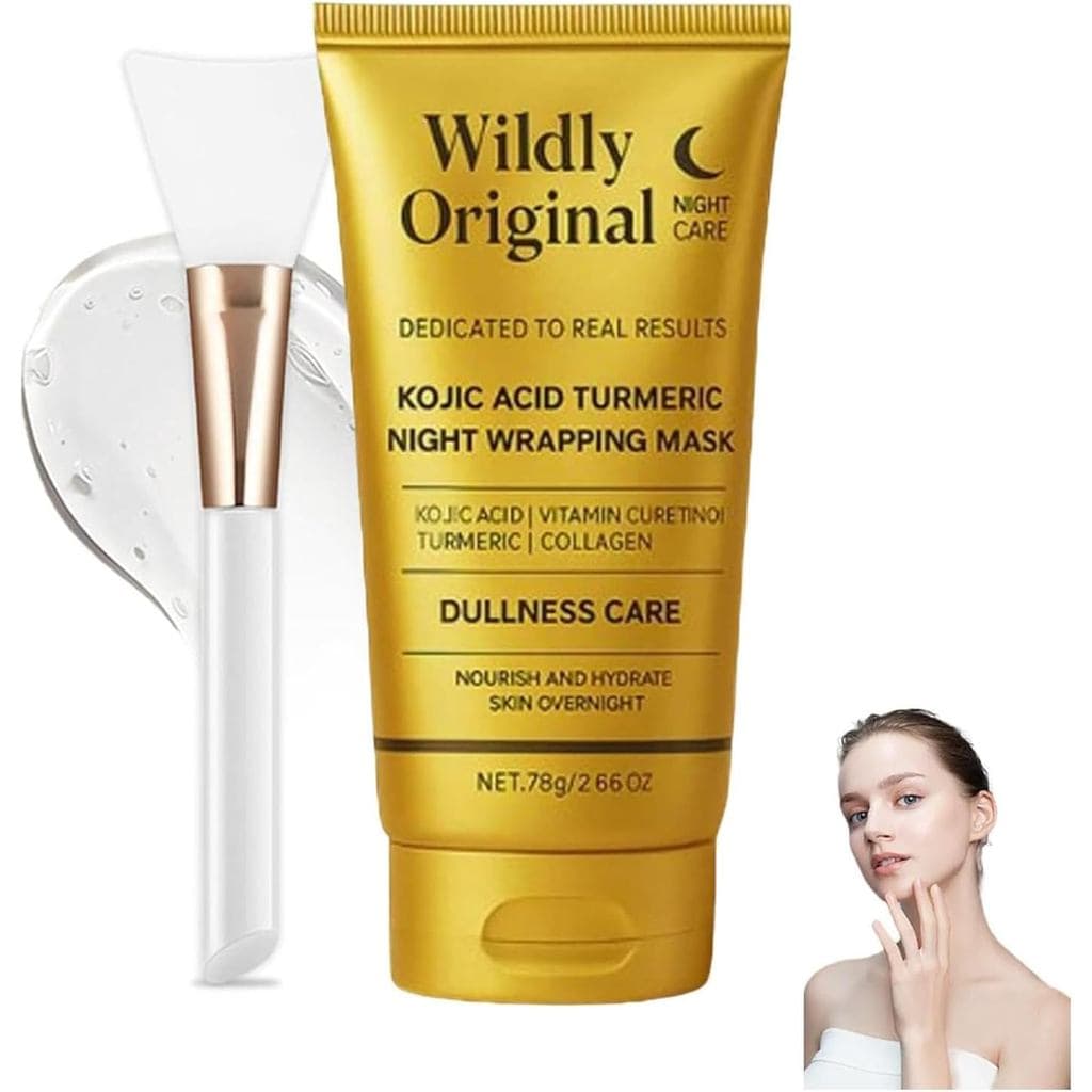 Máscara Noturna Wildly Original de Cúrcuma, Ácido Kójico + Colágeno, Máscara Facial Wildly Original, Máscara Noturna Lif