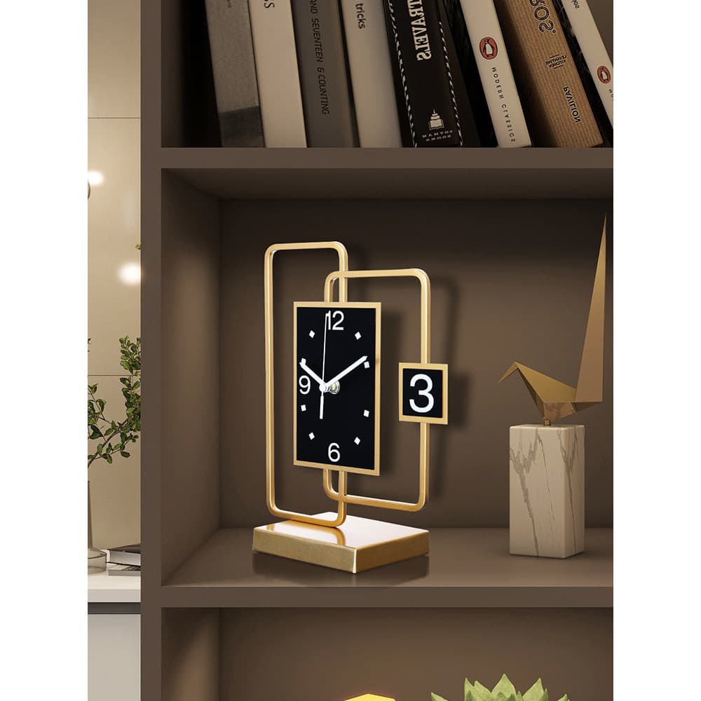 Relógio de mesa decoração da sala estar casa moda desktop pêndulo relógio moderno e minimalista sentado lugar criativo r