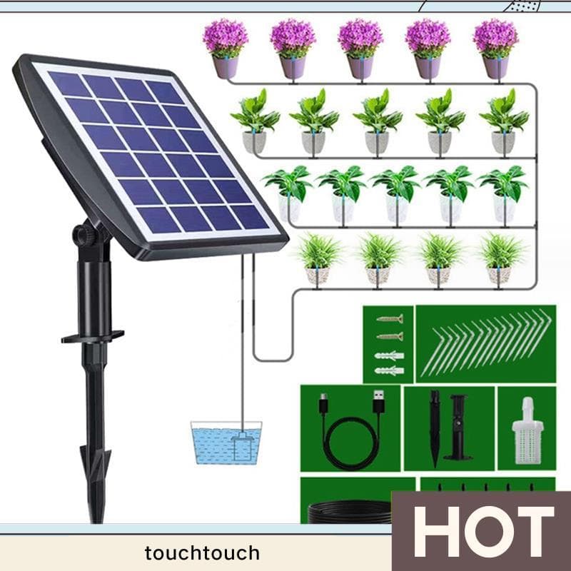Sistema De Irrigação Por Gotejamento Solar , Kit Automático Para Vasos De Plantas , Suporte 15 Potes , Rega Automática t