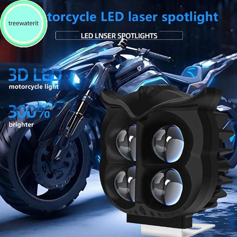 treewaterit Coruja Luzes Auxiliares Da Motocicleta Luz De Nevoeiro Lente Do Projetor Holofotes Scooter Moto Cabeça Condu