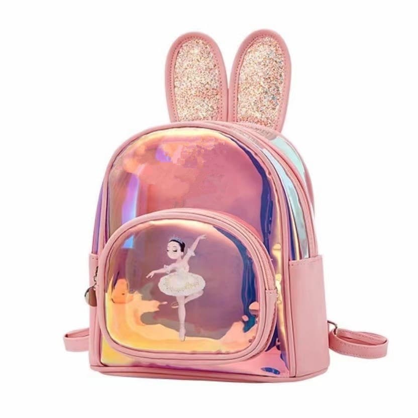Saco de dança a Laser bonito coelho mochila exercício saco dedicado menina princesa mochila jardim de infância [E721]