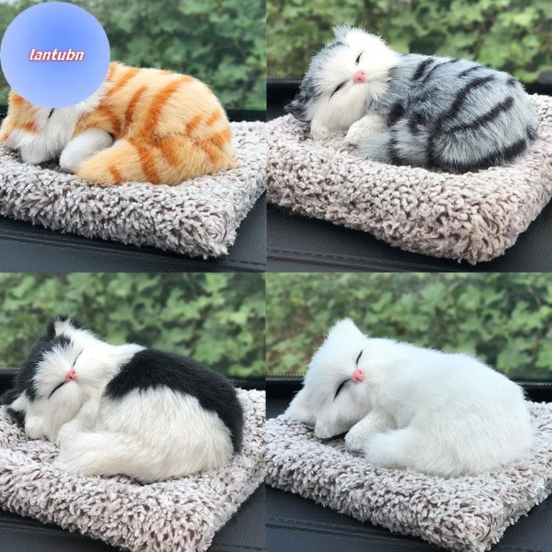 LANTUBN Ornamentos Para Painel De Carro , Decoração Fofa , Simulação De Pelúcia , Gatos , Cães , Brinquedo , Automóveis