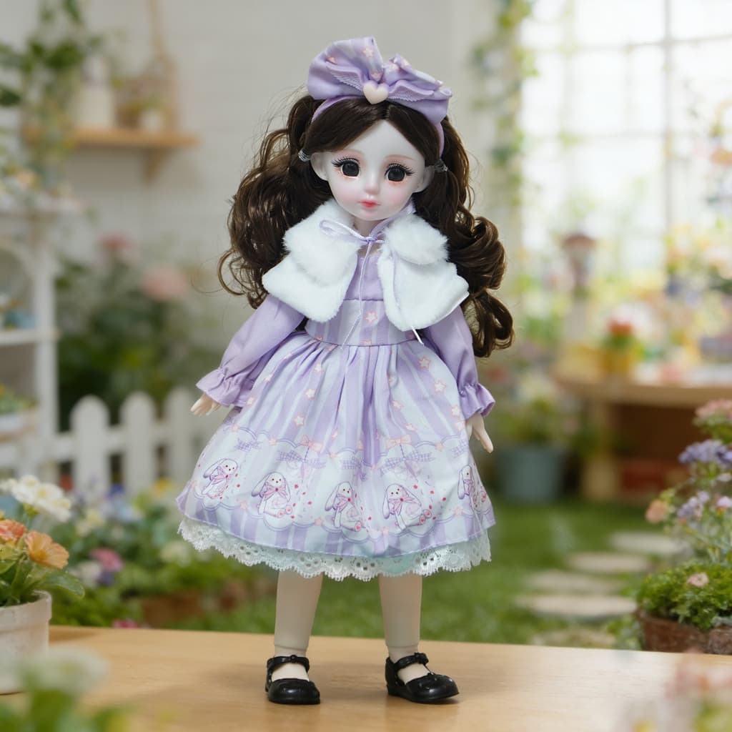 [Estoque pronto] Alta aparência 6 pontos 30cm boneca Barbie pequena princesa conjunto 20 articulações BJD menina present