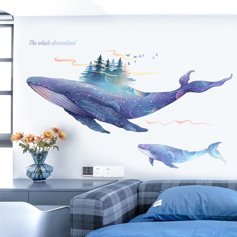 Papel de parede autoadesivo dormitório estudante universitário dormitório quarto decoração de parede mundo subaquático c
